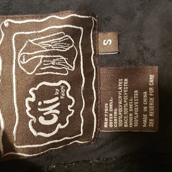 VINTAGE CHI REVERISABLE FAUX LEATHER JACKET BY Carlos Falchi - Picture 5 of 9